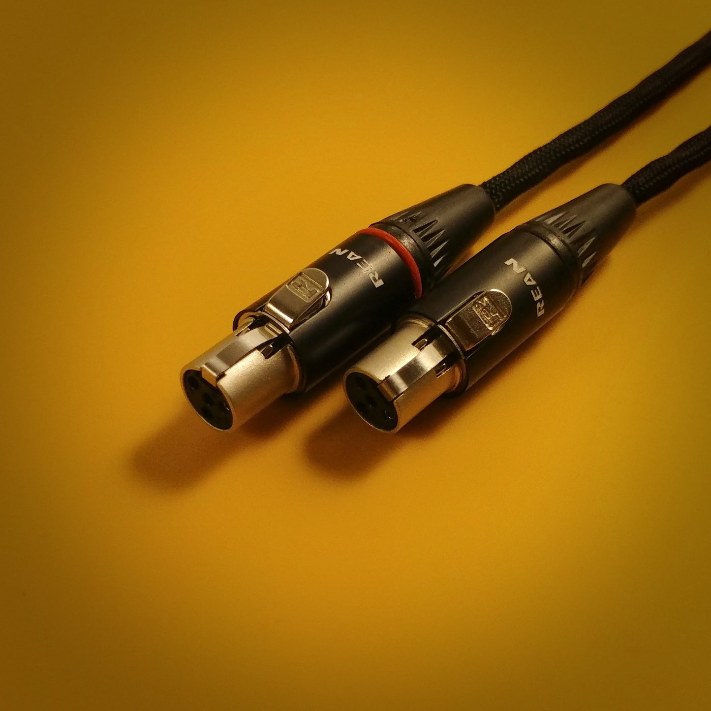 Dual 4 Pin Mini XLR - Headphone Cable - Yellow - Air+