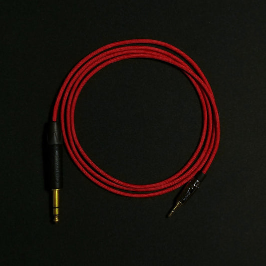 3.5mm - Custom Headphone Cable (Single Ended) - Red - Authentic