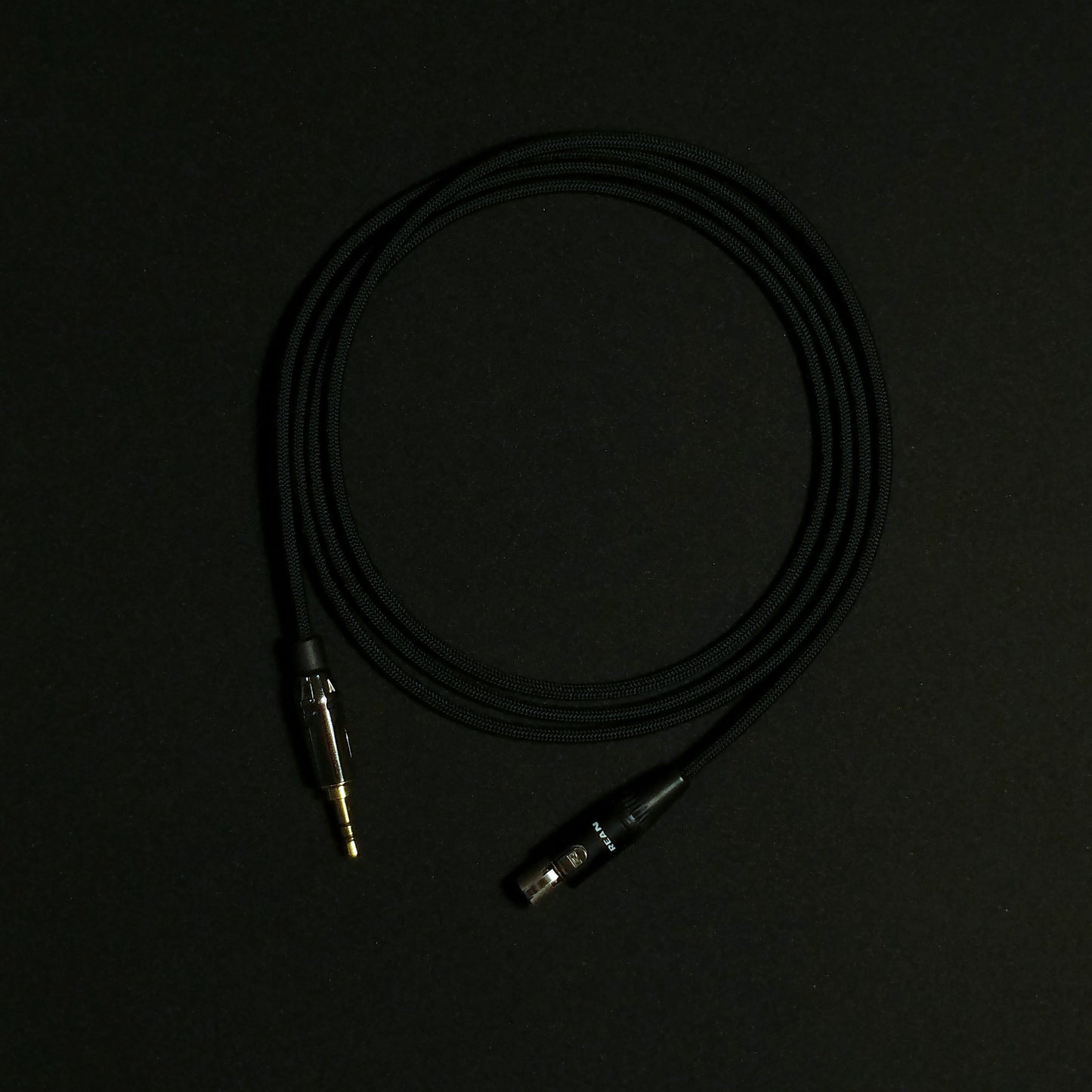 3 Pin Mini XLR - Custom Headphone Cable - Black - Authentic