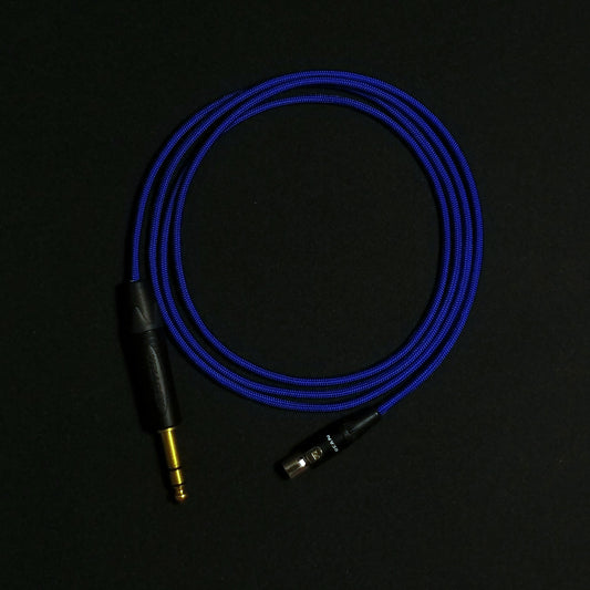 3 Pin Mini XLR - Custom Headphone Cable - Blue - Authentic