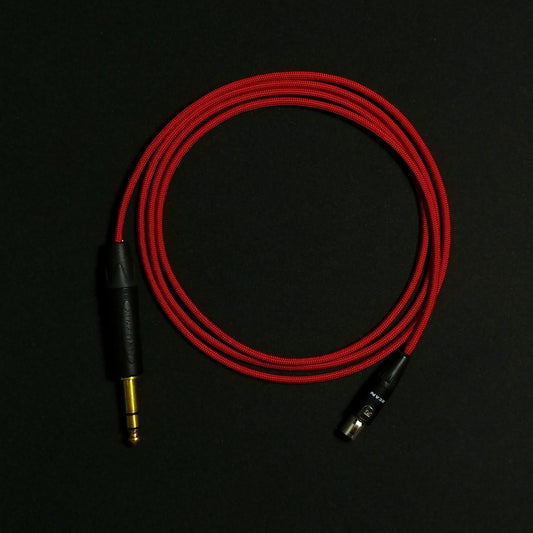 3 Pin Mini XLR - Custom Headphone Cable - Red - Authentic