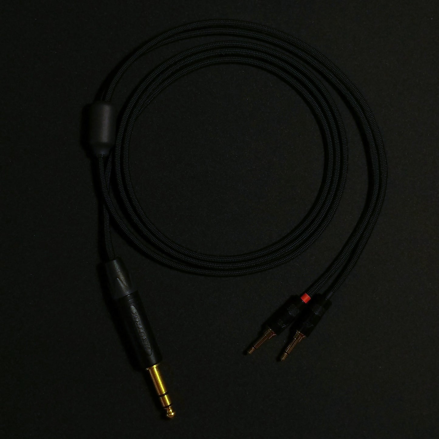 Dual 3.5mm - Custom Headphone Cable - Black - Authentic