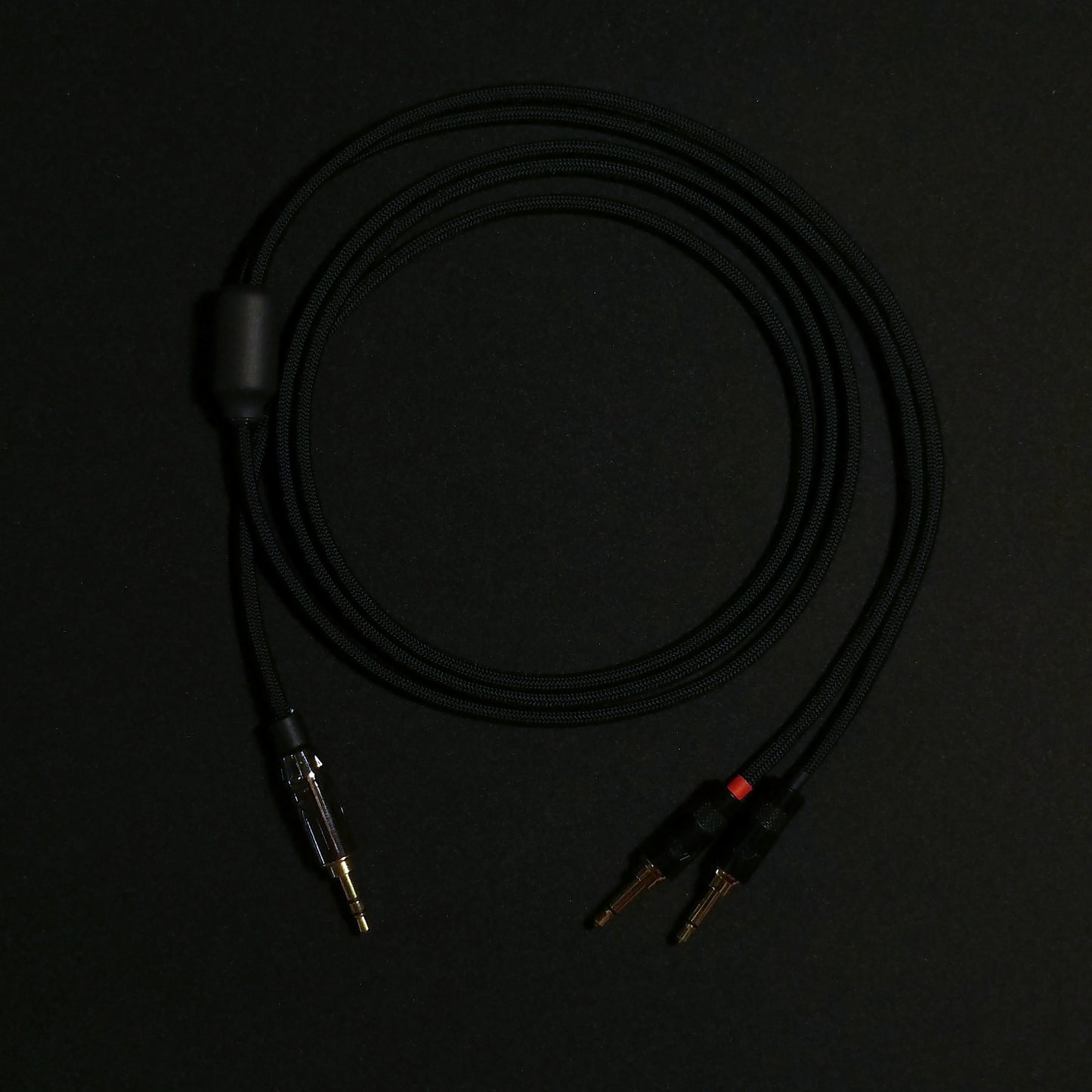 Dual 3.5mm - Custom Headphone Cable - Black - Authentic