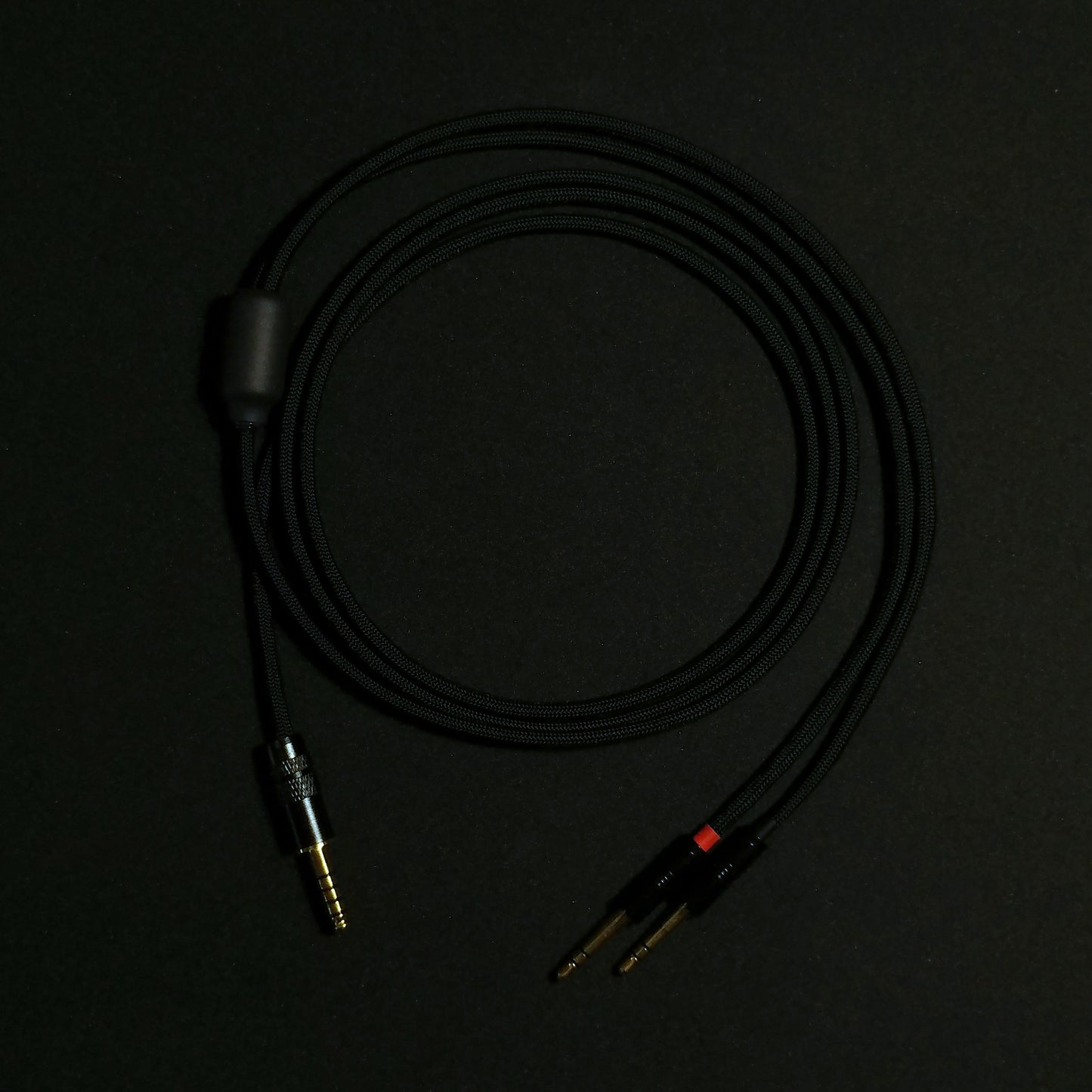 Dual 3.5mm (Extended) - Custom Headphone Cable - Black - Authentic