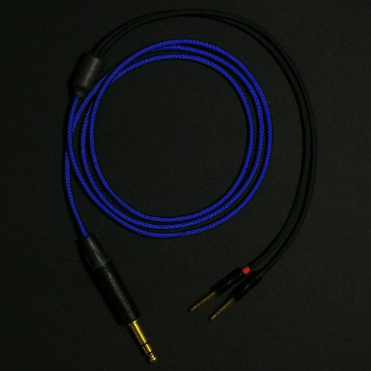 Dual 3.5mm (Extended) - Custom Headphone Cable - Blue - Authentic