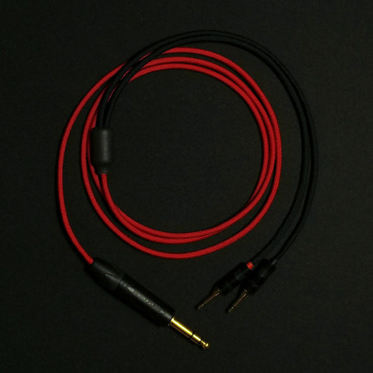 Dual 3.5mm - Custom Headphone Cable - Red - Authentic