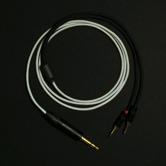 Dual 3.5mm - Custom Headphone Cable - Silver - Authentic