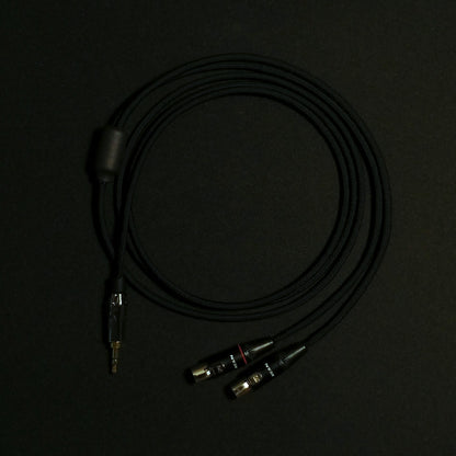 Dual 4 Pin Mini XLR - Custom Headphone Cable - Black - Authentic